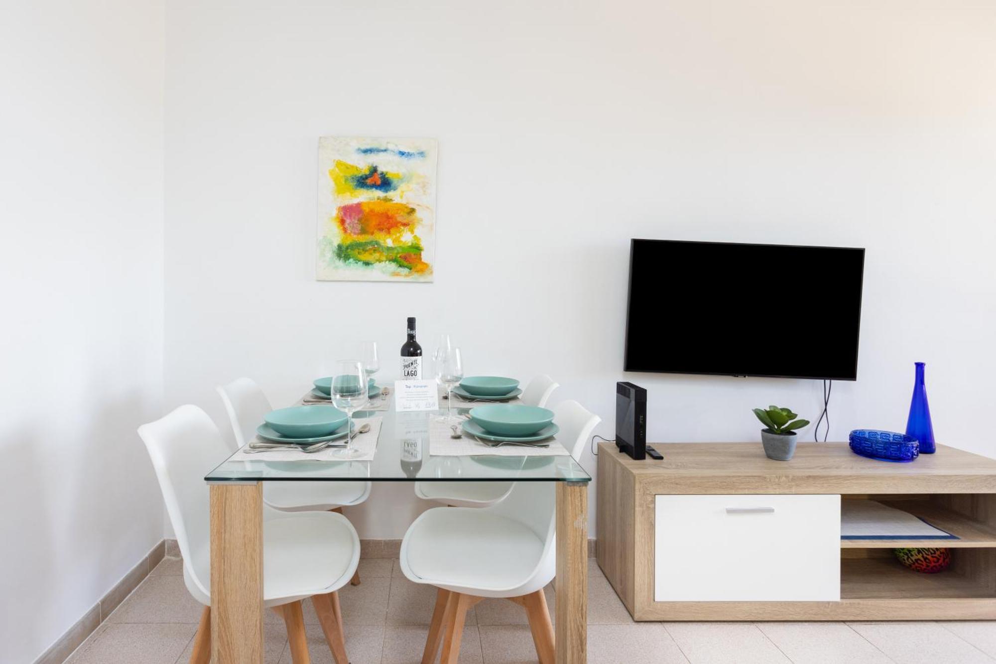 לוס כריסטיאנוס Frontline Playa Las Vistas With Pool, Parking, Sea מראה חיצוני תמונה