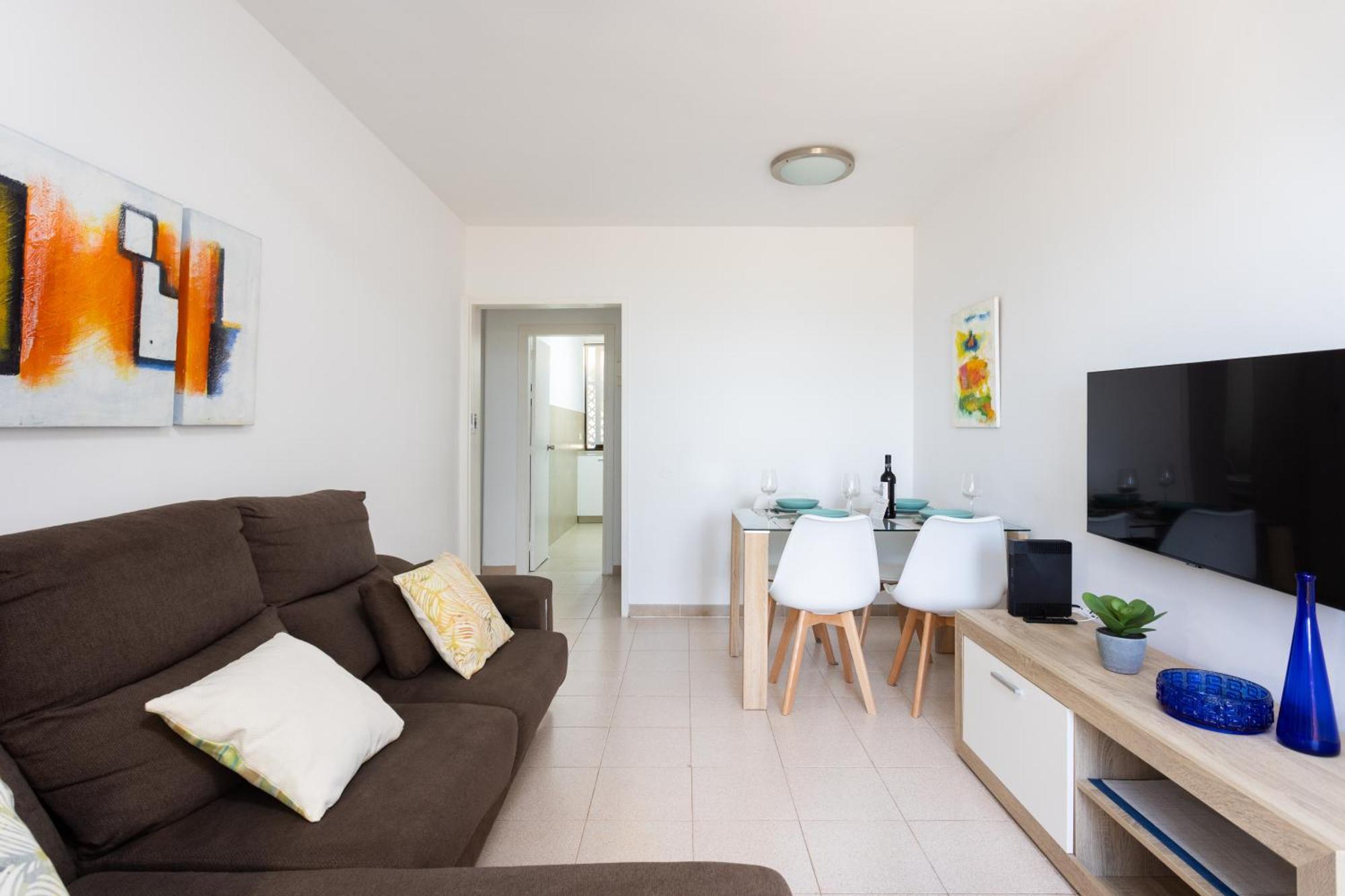 לוס כריסטיאנוס Frontline Playa Las Vistas With Pool, Parking, Sea מראה חיצוני תמונה